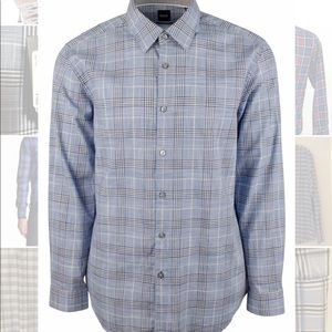 BOSS Hugo Boss Lukas 2 Blue Plaid Button Down Shirt